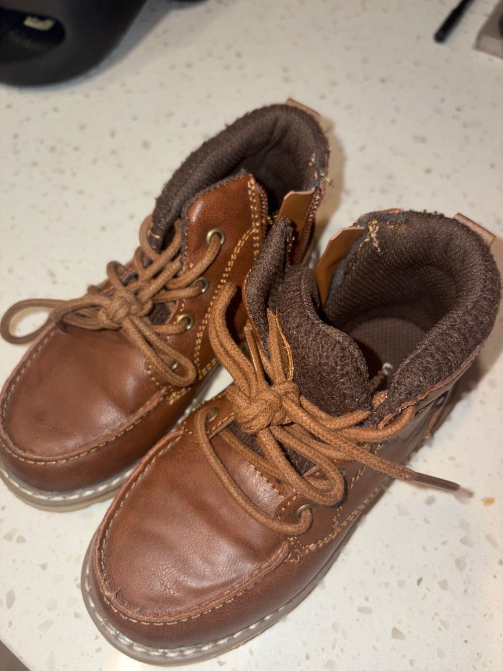 Church's Brown Leather Kids Lace-Up Boots